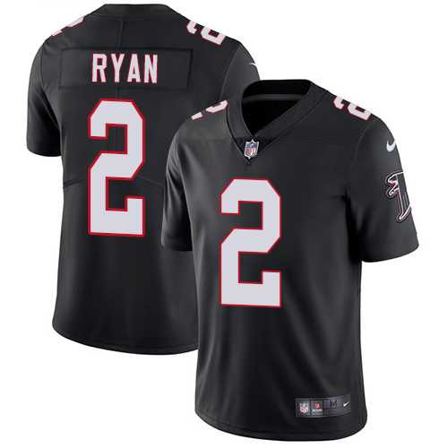 Nike Atlanta Falcons #2 Matt Ryan Black Alternate Men's Stitched NFL Vapor Untouchable Limited Jersey