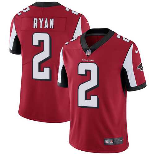 Nike Atlanta Falcons #2 Matt Ryan Red Team Color Men's Stitched NFL Vapor Untouchable Limited Jersey