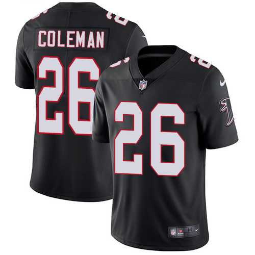 Nike Atlanta Falcons #26 Tevin Coleman Black Alternate Men's Stitched NFL Vapor Untouchable Limited Jersey Nike Atlanta Falcons #26 Tevin Coleman Black Alternate Men's Stitched NFL Vapor Untouchable Limited Jersey