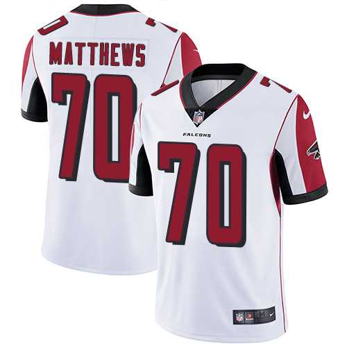 Nike Atlanta Falcons #70 Jake Matthews White Men's Stitched NFL Vapor Untouchable Limited Jersey Nike Atlanta Falcons #70 Jake Matthews White Men's Stitched NFL Vapor Untouchable Limited Jersey