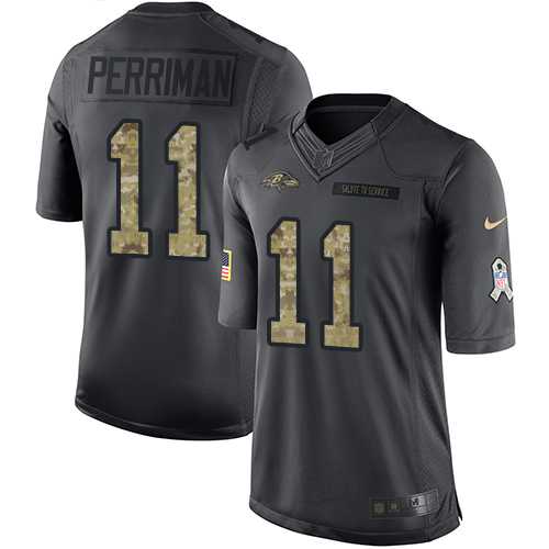 Nike Baltimore Ravens #11 Breshad Perriman Black Men's Stitched NFL Limited 2016 Salute to Service Jersey
