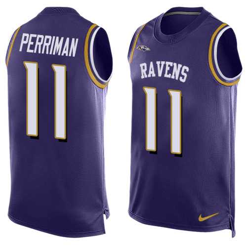 Nike Baltimore Ravens #11 Breshad Perriman Purple Team Color Men's Stitched NFL Limited Tank Top Jersey