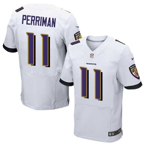 Nike Baltimore Ravens #11 Breshad Perriman White Men's Stitched NFL New Elite Jersey
