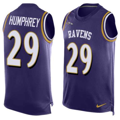 Nike Baltimore Ravens #29 Marlon Humphrey Purple Team Color Men's Stitched NFL Limited Tank Top Jersey