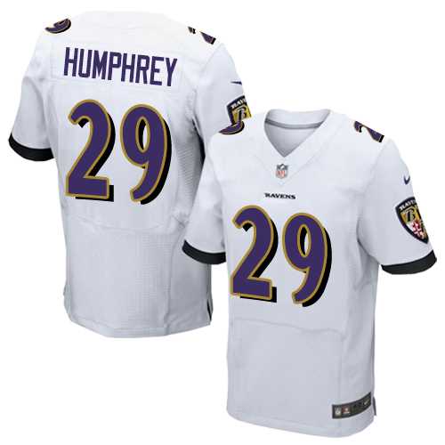Nike Baltimore Ravens #29 Marlon Humphrey White Men's Stitched NFL New Elite Jersey