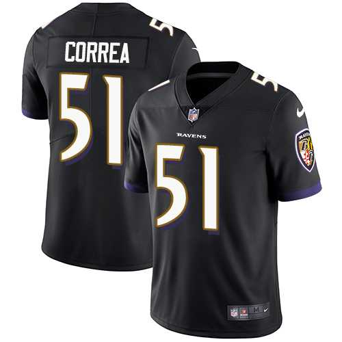 Nike Baltimore Ravens #51 Kamalei Correa Black Alternate Men's Stitched NFL Vapor Untouchable Limited Jersey Nike Baltimore Ravens #51 Kamalei Correa Black Alternate Men's Stitched NFL Vapor Untouchable Limited Jersey