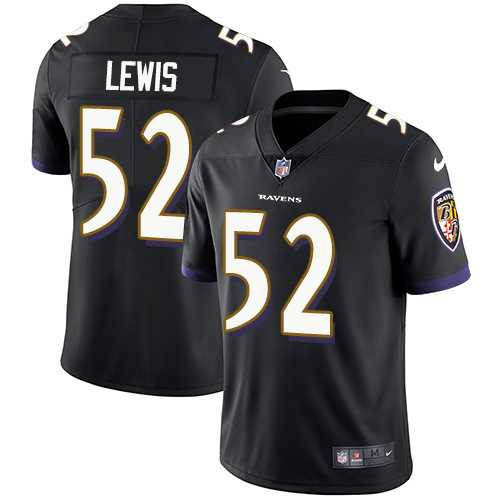 Nike Baltimore Ravens #52 Ray Lewis Black Alternate Men's Stitched NFL Vapor Untouchable Limited Jersey
