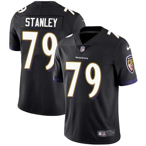 Nike Baltimore Ravens #79 Ronnie Stanley Black Alternate Men's Stitched NFL Vapor Untouchable Limited Jersey Nike Baltimore Ravens #79 Ronnie Stanley Black Alternate Men's Stitched NFL Vapor Untouchable Limited Jersey
