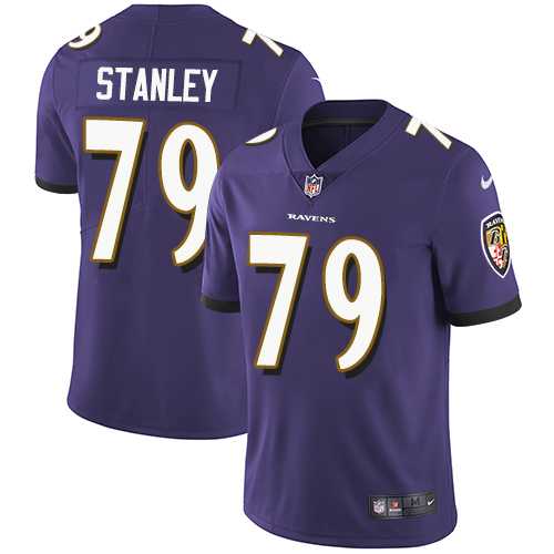 Nike Baltimore Ravens #79 Ronnie Stanley Purple Team Color Men's Stitched NFL Vapor Untouchable Limited Jersey