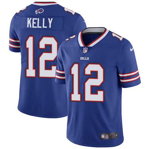 Nike Buffalo Bills #12 Jim Kelly Royal Blue Team Color Men's Stitched NFL Vapor Untouchable Limited Jersey
