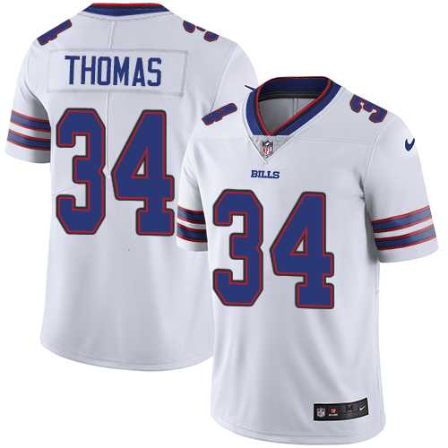 Nike Buffalo Bills #34 Thurman Thomas White Men's Stitched NFL Vapor Untouchable Limited Jersey