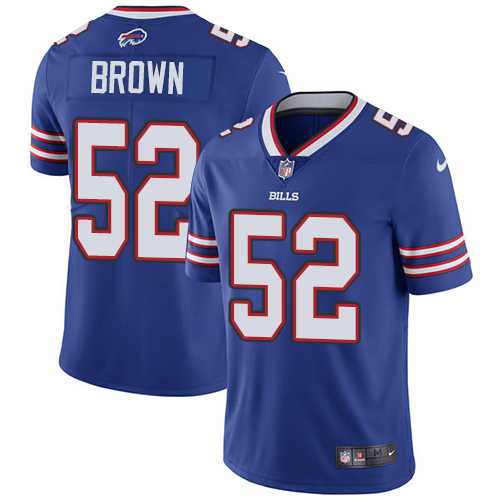 Nike Buffalo Bills #52 Preston Brown Royal Blue Team Color Men's Stitched NFL Vapor Untouchable Limited Jersey