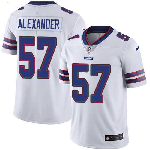 Nike Buffalo Bills #57 Lorenzo Alexander White Men's Stitched NFL Vapor Untouchable Limited Jersey