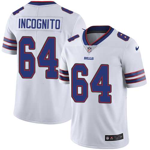 Nike Buffalo Bills #64 Richie Incognito White Men's Stitched NFL Vapor Untouchable Limited Jersey