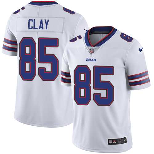 Nike Buffalo Bills #85 Charles Clay White Men's Stitched NFL Vapor Untouchable Limited Jersey