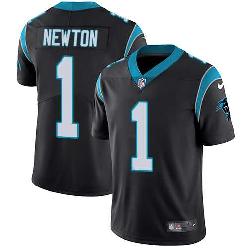 Nike Carolina Panthers #1 Cam Newton Black Team Color Men's Stitched NFL Vapor Untouchable Limited Jersey