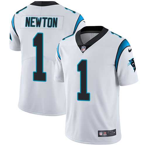 Nike Carolina Panthers #1 Cam Newton White Men's Stitched NFL Vapor Untouchable Limited Jersey
