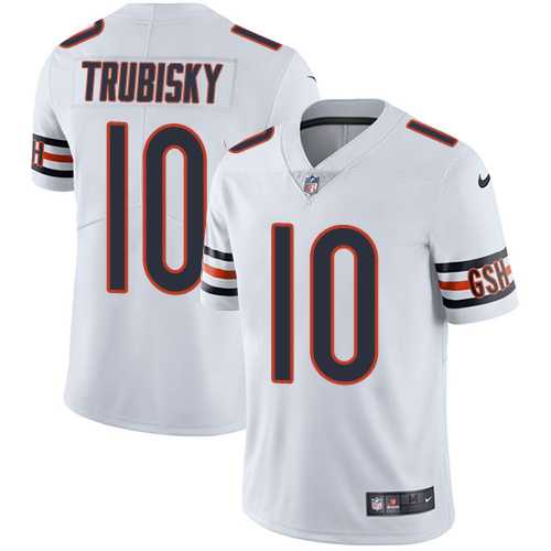 Nike Chicago Bears #10 Mitchell Trubisky White Men's Stitched NFL Vapor Untouchable Limited Jersey