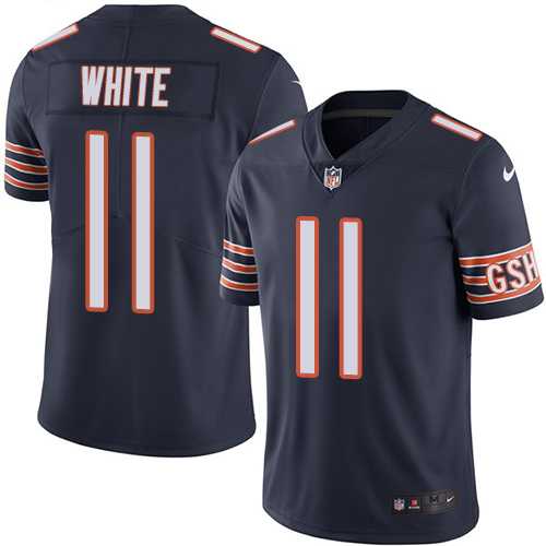 Nike Chicago Bears #11 Kevin White Navy Blue Men's Stitched NFL Limited Rush Jersey