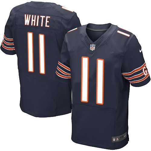 Nike Chicago Bears #11 Kevin White Navy Blue Team Color Men's Stitched NFL Elite Jersey