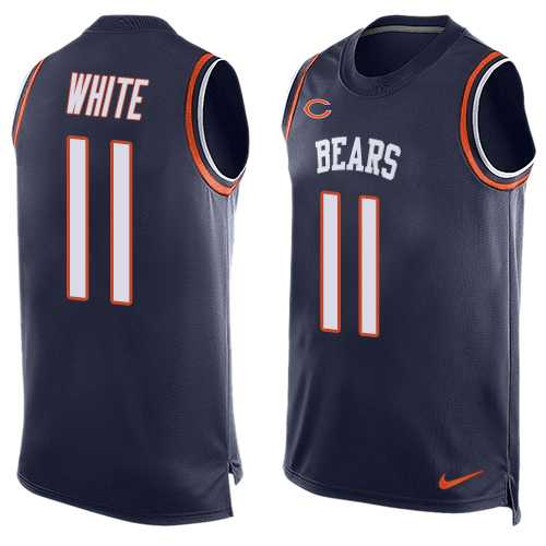 Nike Chicago Bears #11 Kevin White Navy Blue Team Color Men's Stitched NFL Limited Tank Top Jersey