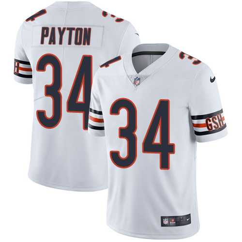 Nike Chicago Bears #34 Walter Payton White Men's Stitched NFL Vapor Untouchable Limited Jersey