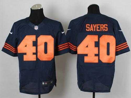 Nike Chicago Bears #40 Gale Sayers Navy Blue Alternate Men's Stitched NFL Elite Jersey
