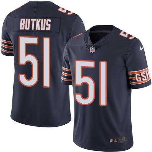 Nike Chicago Bears #51 Dick Butkus Navy Blue Team Color Men's Stitched NFL Vapor Untouchable Limited Jersey