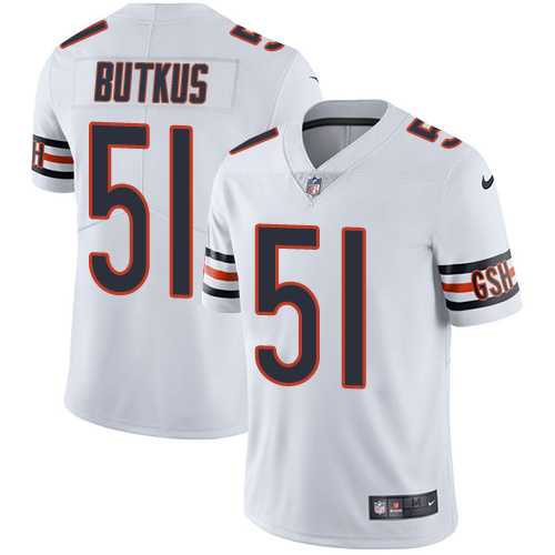 Nike Chicago Bears #51 Dick Butkus White Men's Stitched NFL Vapor Untouchable Limited Jersey
