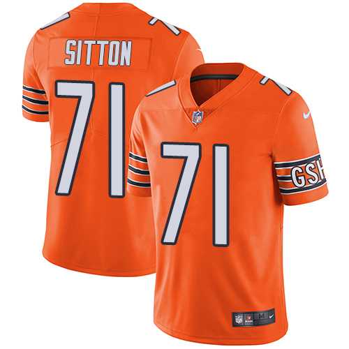 Nike Chicago Bears #71 Josh Sitton Orange Men's Stitched NFL Limited Rush Jersey