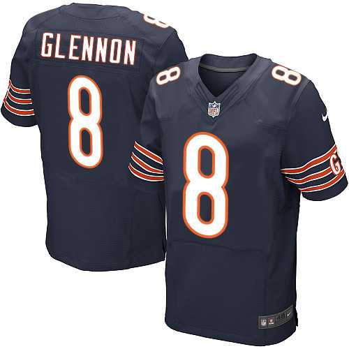 Nike Chicago Bears #8 Mike Glennon Navy Blue Team Color Men's Stitched NFL Elite Jersey