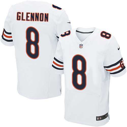 Nike Chicago Bears #8 Mike Glennon White Men's Stitched NFL Elite Jersey