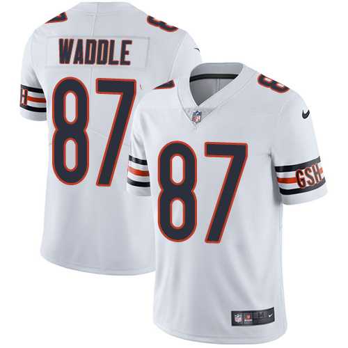 Nike Chicago Bears #87 Tom Waddle White Men's Stitched NFL Vapor Untouchable Limited Jersey