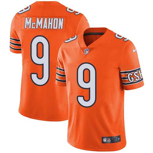 Nike Chicago Bears #9 Jim McMahon Orange Men's Stitched NFL Limited Rush Jersey Nike Chicago Bears #9 Jim McMahon Orange Men's Stitched NFL Limited Rush Jersey