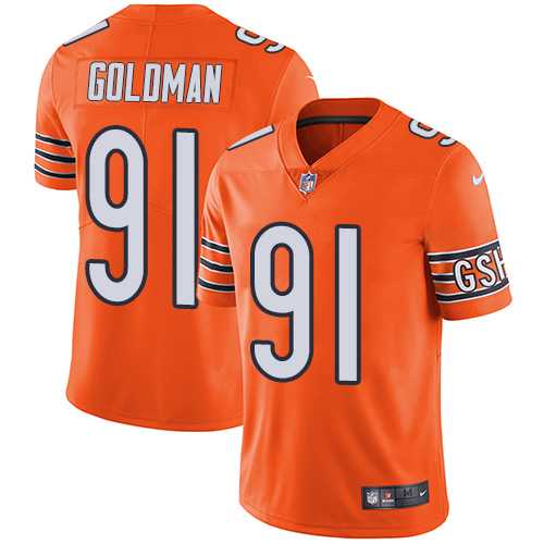 Nike Chicago Bears #91 Eddie Goldman Orange Men's Stitched NFL Limited Rush Jersey Nike Chicago Bears #91 Eddie Goldman Orange Men's Stitched NFL Limited Rush Jersey