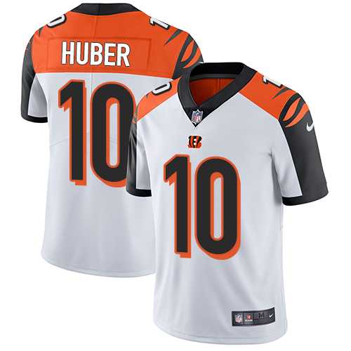 Nike Cincinnati Bengals #10 Kevin Huber White Men's Stitched NFL Vapor Untouchable Limited Jersey