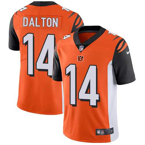 Nike Cincinnati Bengals #14 Andy Dalton Orange Alternate Men's Stitched NFL Vapor Untouchable Limited Jersey