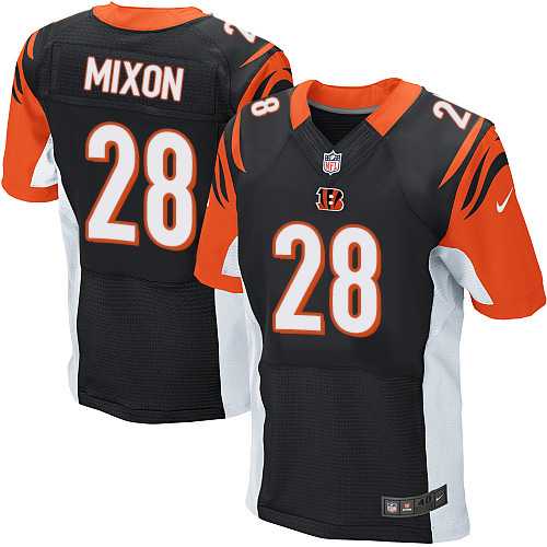 Nike Cincinnati Bengals #28 Joe Mixon Black Team Color Men's Stitched NFL Elite Jersey
