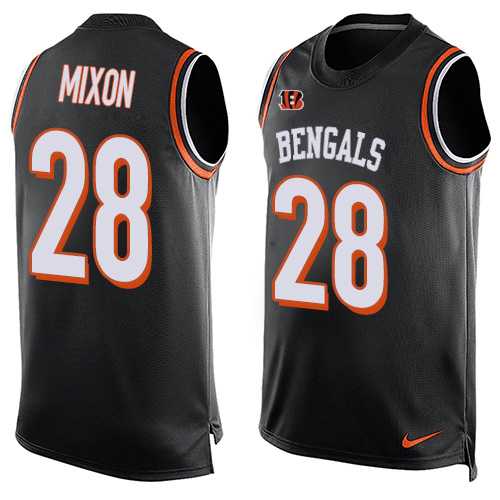 Nike Cincinnati Bengals #28 Joe Mixon Black Team Color Men's Stitched NFL Limited Tank Top Jersey