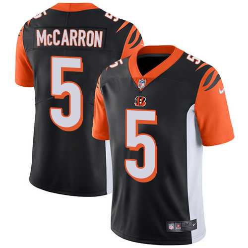 Nike Cincinnati Bengals #5 AJ McCarron Black Team Color Men's Stitched NFL Vapor Untouchable Limited Jersey