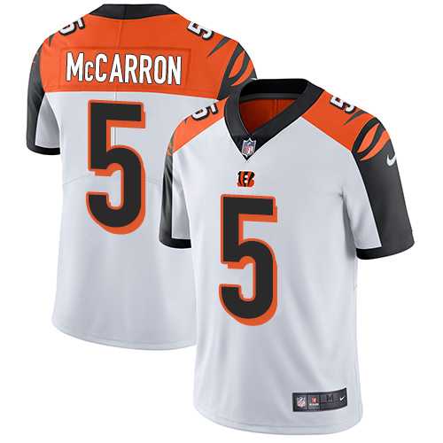 Nike Cincinnati Bengals #5 AJ McCarron White Men's Stitched NFL Vapor Untouchable Limited Jersey