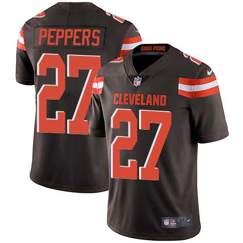 Nike Cleveland Browns #27 Jabrill Peppers Brown Team Color Men's Stitched NFL Vapor Untouchable Limited Jersey