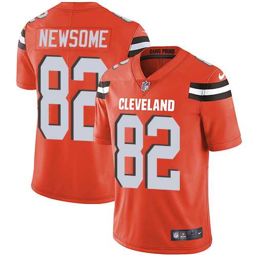 Nike Cleveland Browns #82 Ozzie Newsome Orange Alternate Men's Stitched NFL Vapor Untouchable Limited Jersey Nike Cleveland Browns #82 Ozzie Newsome Orange Alternate Men's Stitched NFL Vapor Untouchable Limited Jersey