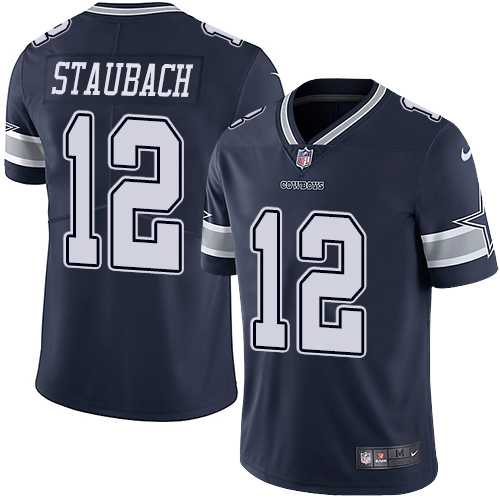 Nike Dallas Cowboys #12 Roger Staubach Navy Blue Team Color Men's Stitched NFL Vapor Untouchable Limited Jersey Nike Dallas Cowboys #12 Roger Staubach Navy Blue Team Color Men's Stitched NFL Vapor Untouchable Limited Jersey