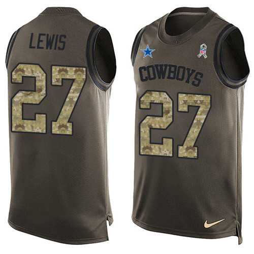 Nike Dallas Cowboys #27 Jourdan Lewis Green Men's Stitched NFL Limited Salute To Service Tank Top Jersey