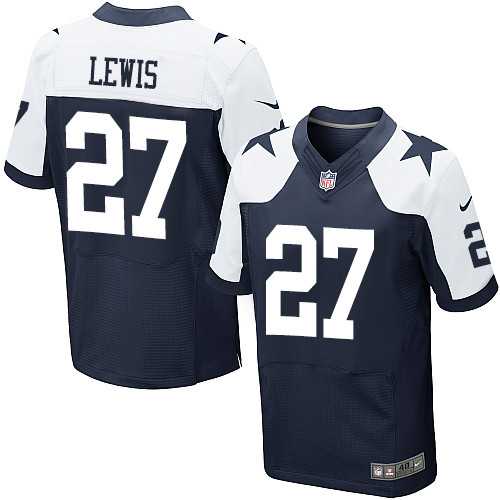 Nike Dallas Cowboys #27 Jourdan Lewis Navy Blue Thanksgiving Throwback Men's Stitched NFL Elite Jersey