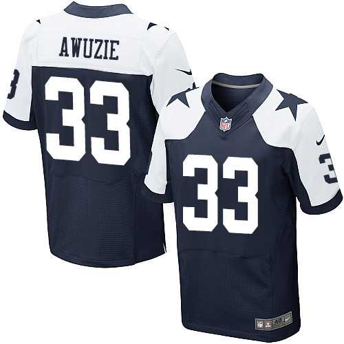 Nike Dallas Cowboys #33 Chidobe Awuzie Navy Blue Thanksgiving Throwback Men's Stitched NFL Elite Jersey