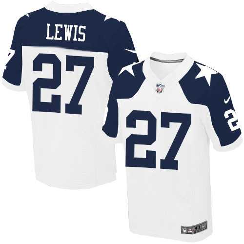 Nike Dallas Cowboys#27 Jourdan Lewis White Thanksgiving Throwback Men's Stitched NFL Elite Jersey