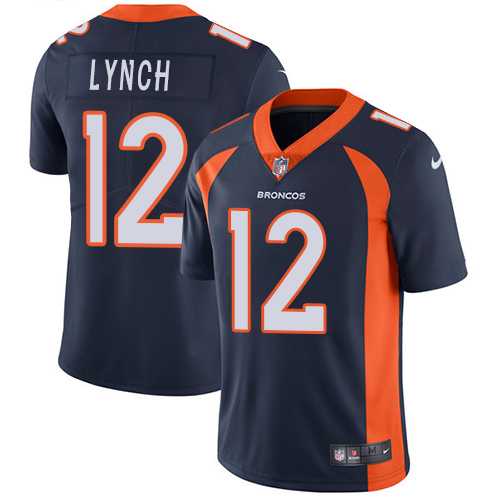 Nike Denver Broncos #12 Paxton Lynch Navy Blue Alternate Men's Stitched NFL Vapor Untouchable Limited Jersey