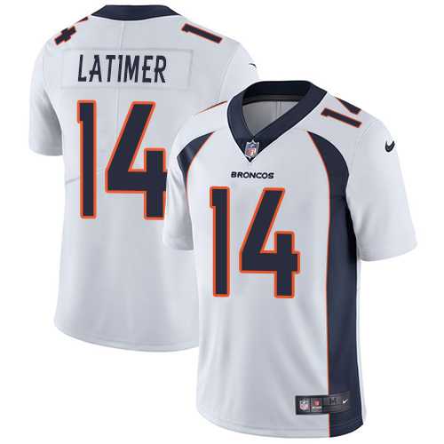 Nike Denver Broncos #14 Cody Latimer White Men's Stitched NFL Vapor Untouchable Limited Jersey Nike Denver Broncos #14 Cody Latimer White Men's Stitched NFL Vapor Untouchable Limited Jersey